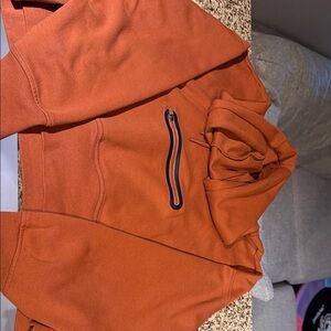 Nike Brown Pullover Hoodie with Logo Tag